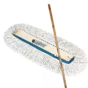 제이오마켓 국산 원사(꼰사) 밀마포120cm 니스목봉150cm세트/강당 체육관 대형 밀대 마대 걸레 세트