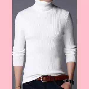 폴라 터틀넥 겨울 남성 목 하이넥 티셔츠 긴팔 골지