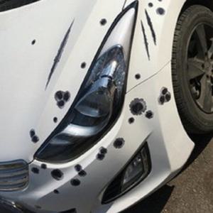 차량 총자국 스티커 스크래치커버 창의적인 가림 구멍패치