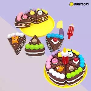 유아 소프트 생일놀이 자석 초코 케이크 키즈장난감 완구