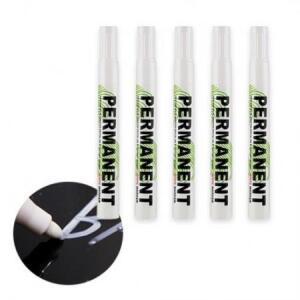 바이조이 안지워지는 화이트 두꺼운 아크릴 마카펜 3.0mm 5P, 1색, 흰색, 5개 on