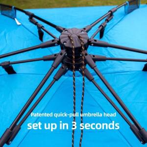 낚시파라솔 야외 원터치 캠핑 텐트  자동 개방 해변 낚시 가족 여행 피크닉 공원 자외선 차단 쉐이드 34P