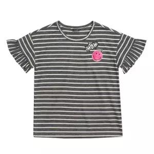 [게스키즈] 스트라이프 프릴 롱 티 (택가56,000원)