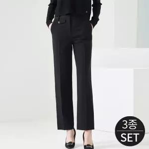 [로코엘라]로이스 여성 허리밴딩 슬랙스 팬츠 3종세트