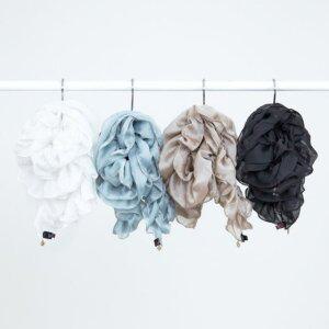 [애슬릿] 국내 생산 프릴 셔링 곱창 미니 쁘띠 스카프