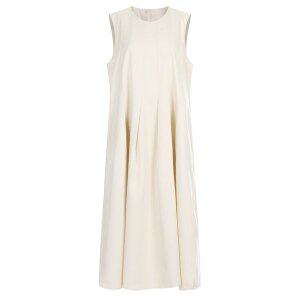 [신세계라이브쇼핑][샵앤] 여성 포켓 핀턱 등지퍼 민소매 롱 원피스 NTT-WDR-20309-아이보리