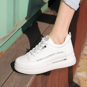 [바닐라슈] 얼리브 밴딩끈 큐빅라인 키높이 통굽 스니커즈(5cm)