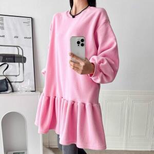 빅사이즈 502 샤벳프릴플레어원피스 DMAT586