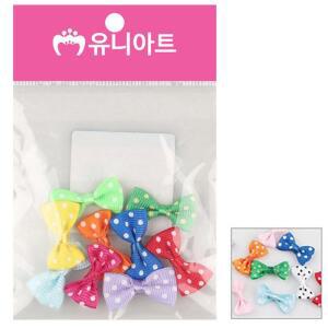 [BZJKFER5_4B]땡땡이리본 (소) (색상혼합)