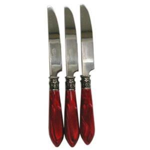 [ME4M39R5_52C5]앤틱 디너 레드 잼 버터 식기 빵칼 3개