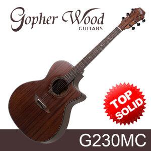 고퍼우드 G230MC 탑솔리드 통기타 마호가니 바디 컷어웨이 바디 타입