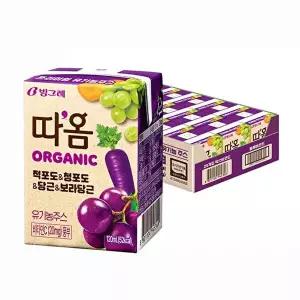 [빙그레][T] 빙그레 따옴 유기농주스 적포도 120ml 24팩