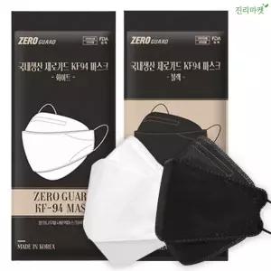 제로가드 KF94 3단 접이식 3D 황사방역마스크 화이트 100매
