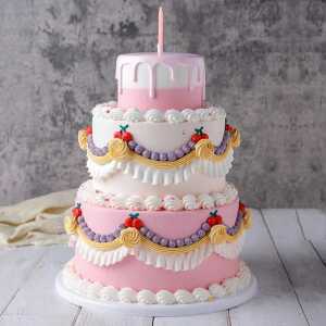 3단 모형케이크 생일 소품 가짜 사진 행사장 파티룸