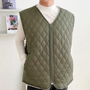 양면 빅사이즈 스타일 베스트 양털조끼 퀼팅 고품질