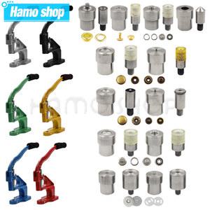 핸드 프레스 기계 금속 다이 금형 더블 캡 리벳 스냅 아일렛 패스너 버튼 Leathercraft Handmade 용 설치 도구