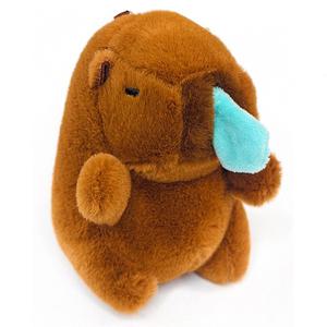 콧물 흘리는 카피바라 애착 인형 12cm 덜덜이 봉제인형