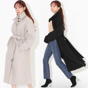 [오노마] ONM 모직 케일푸 오버핏 벨트롱코트