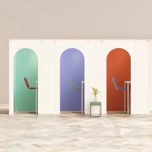 [라운드라운드]모듈러 시스템 조립식 아치 셀프 가벽 무철거