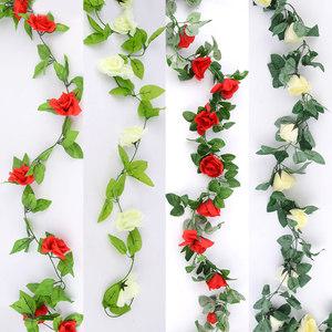 실내 조경 인테리어 조화 장미넝쿨 90cm