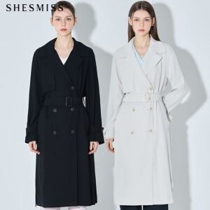 (SHESMISS)] 루나클래식 더블버튼 롱 트렌치코트 (택가격  398000원)