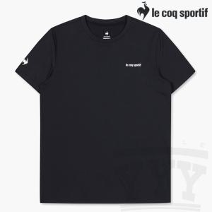 [하프클럽/르꼬끄 스포르티브]르꼬끄 레귤러핏 폴리스판 반팔티 QP123GRS21 BLK