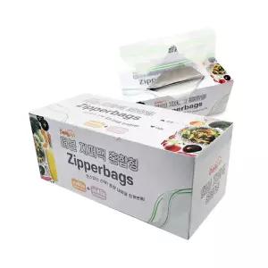 더블지퍼백 비닐팩 혼합형 중형60매+대형40매 위생팩 이중잠금 hk64