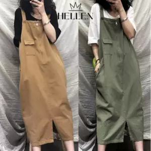 헬렌 캐주얼 멜빵치마 점프수트 히피점프치마 K-565