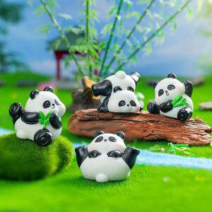 [청년리빙]뒹구는 판다 피규어 4종세트