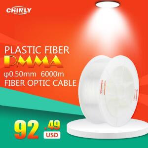 천장 조명 장식용 광섬유 케이블, PMMA 플라스틱 엔드 글로우, 고품질 0.5mm, 6000m 롤