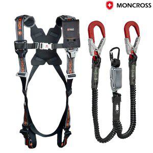 [기타]몽크로스 MC-PBF201-Y 프리미엄 그네식 안전벨트 더블죔줄 추락방지 안전그네