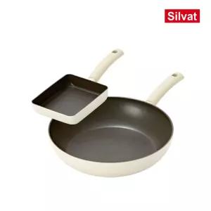 국내생산 향균 99.89% 실바트 순수 IH 프라이팬 2종 세트(18사각/28팬)
