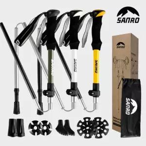 산로 접이식 등산스틱 두랄루민 7075 세트 등산용 지팡이