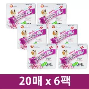 와우한빛 페리 초대형패드 75x60cm 20매 6팩 국내산