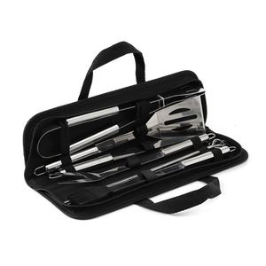 확장형 구성 캠핑 바비큐도구 9p세트/스텐집게/뒤집개/포크/꼬치/브러쉬/칼/가위/케이스포함
