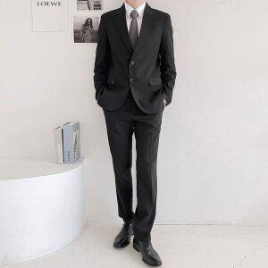 [리빌모아]남자 여름 린넨 캐주얼 스판 정장세트 양복 수트 DB-SSS-105-블랙