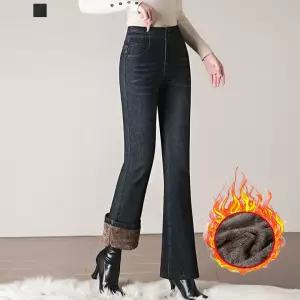 [퀸이즈][퀸이즈] 테펠 케이블 투버튼 부츠컷 융기모 데님팬츠