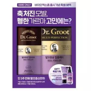닥터그루트 탈모증상 집중케어 힘없는 모발용 샴푸 400ml+330ml