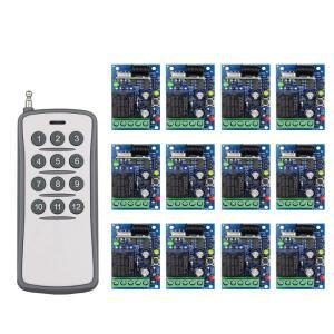 범용 RF 릴레이 무선 리모컨 스위치 리시버 송신기 조명, LED 원격 램프, 스마트 홈, 433mhz, DC12V 10A