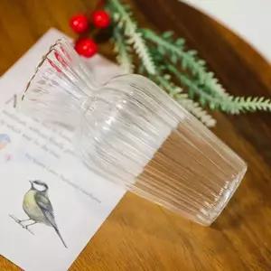 라인글라스 화병 (4type) (라인 글라스 C) /유리꽃병/파스텔/데코용/장식용/가정용/카페용/호텔/인테리어소