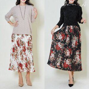 [젬마/Jem.A] 여성 플리츠 롱 스커트 2종 24s