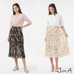 [젬마/Jem.A] 여성 플라워 포인트 롱 스커트