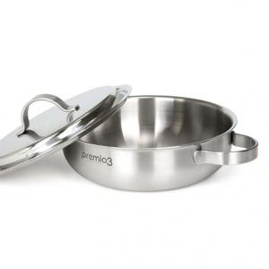 키친아트 전골 냄비 통3중 가정 찌게 양수냄비 24CM