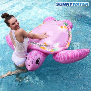 써니워터 특대형 거북이 튜브 핑크 물놀이튜브 라이드온 보트 수영용품 대형 에어베드