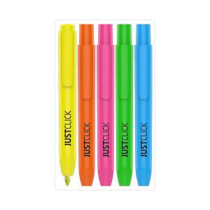 모리스 저스트클릭 노크식 형광펜 M2 5색세트/클릭식