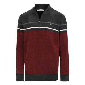 [파파브로]남성 중년 부드러운 소재 반집업 니트 DO-KN-253-레드