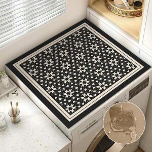 세탁기 먼지 매트 슈퍼 흡수성 배수 패드 냉장고 상단 커버 홈 장식 주방 오븐 전자 레인지