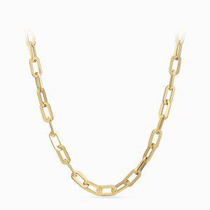 [모아르]18K 모던 할로우 클립 체인 목걸이 소
