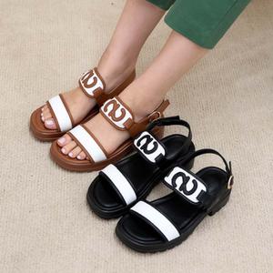 [제이시]제이시 발편한 여자통굽샌들 5cm 가죽 여름신발 S126