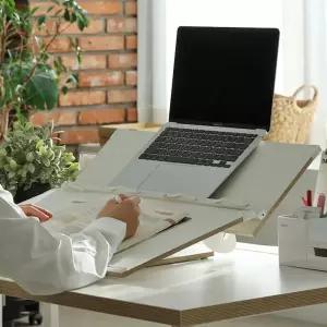 이룸프라임 2단 화이트 높이조절 독서대 필기대 북스탠드 3sizes P340 슬라이드